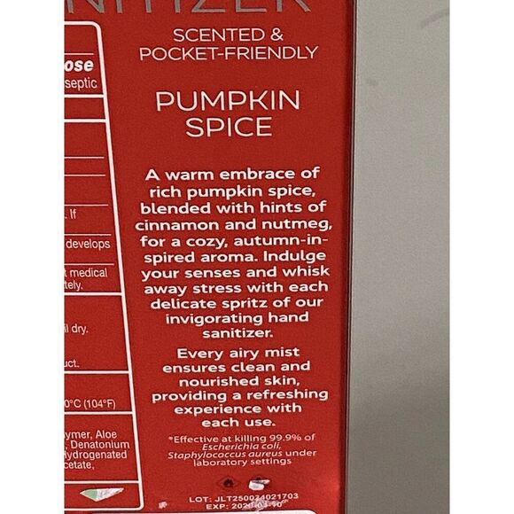 Smart Care Scented Hand Sanitizer Spray 1 Fl Oz Pumpkin Spice Hydrating NEW - Picture 10 of 12